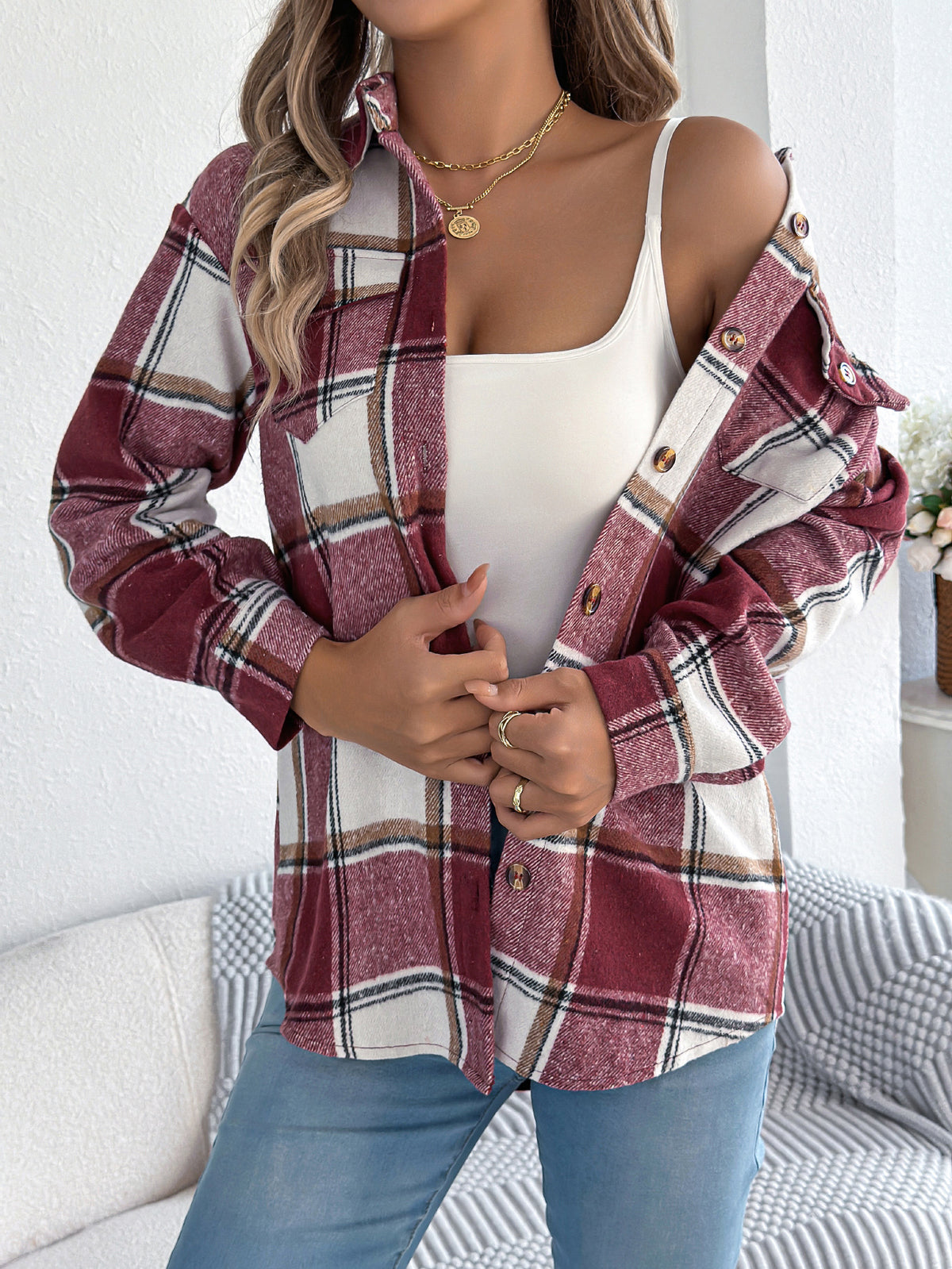 Aven | Blusa scozzese casual