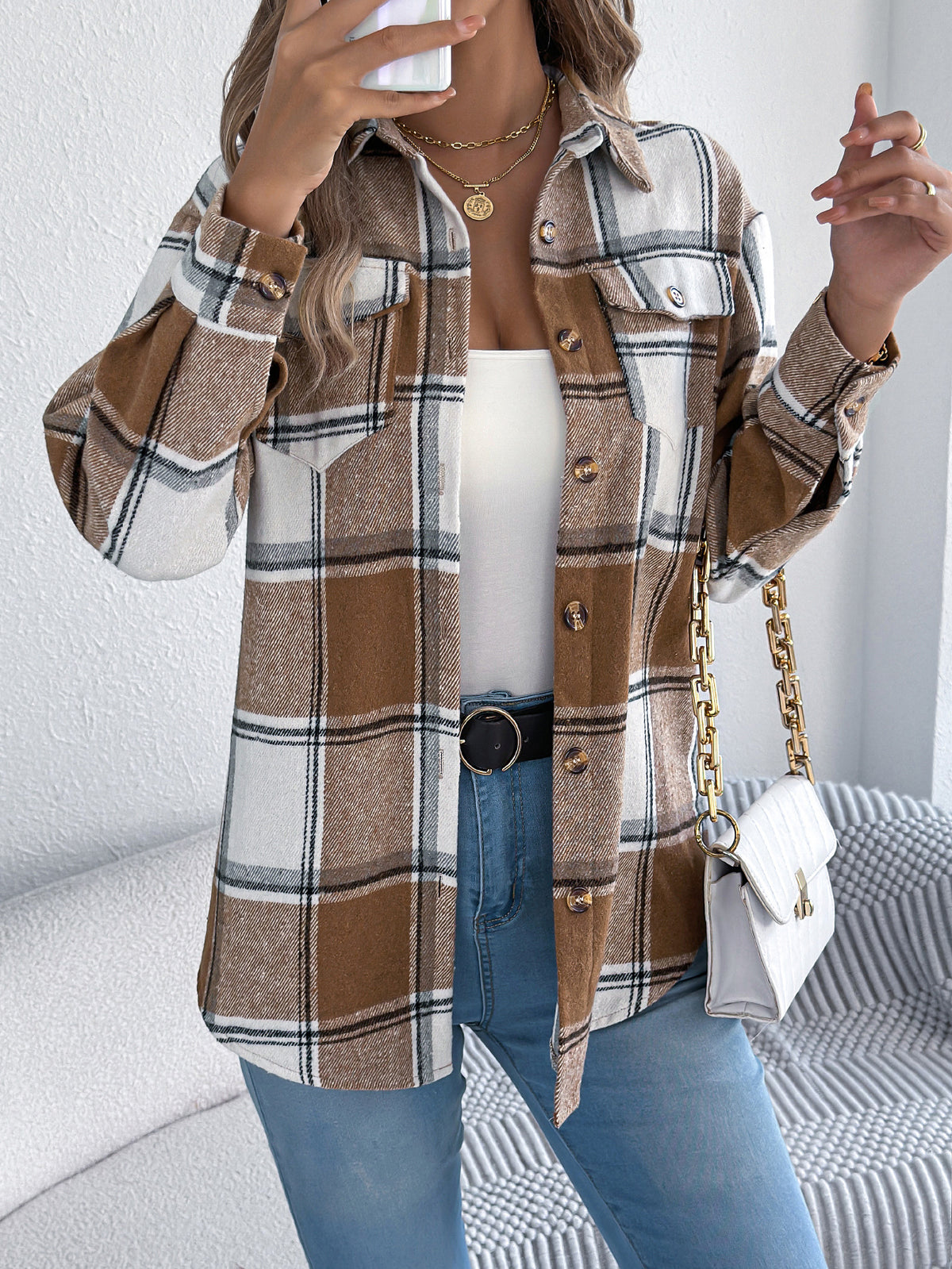 Aven | Blusa scozzese casual