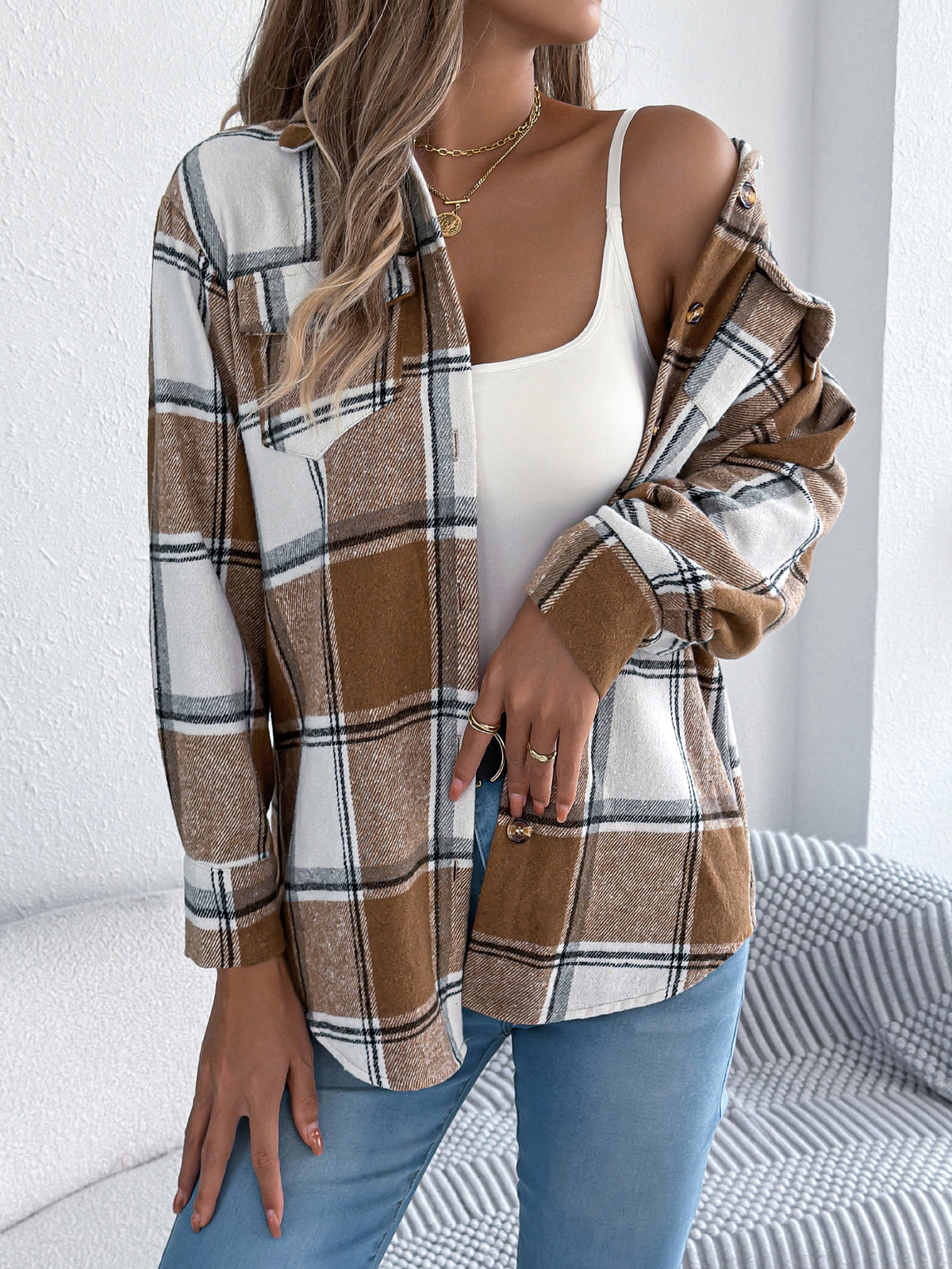 Aven | Blusa scozzese casual