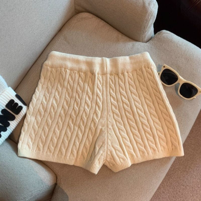 Nola | Pantaloncini in maglia a trecce