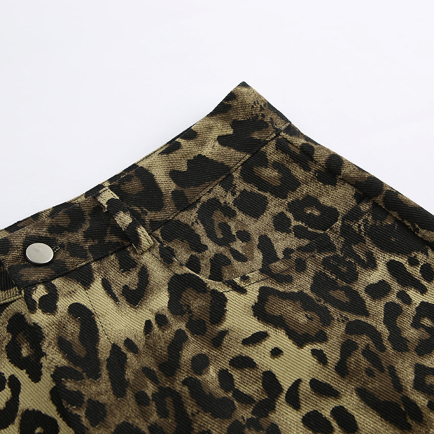 Nola | Pantaloncini con stampa leopardata