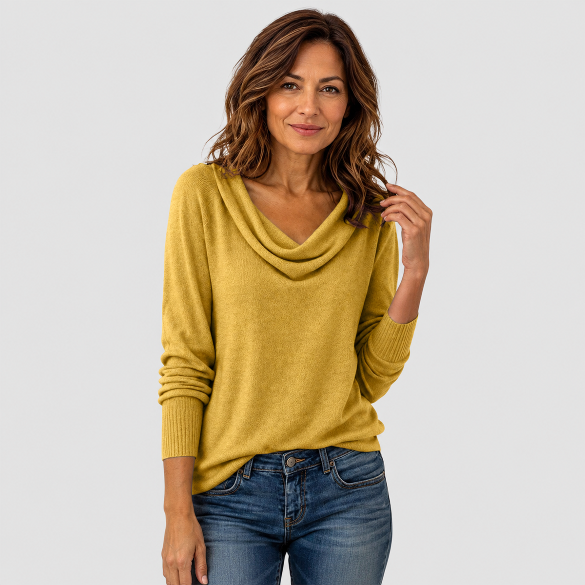 Valentina — Maglia con Collo Drappeggiato