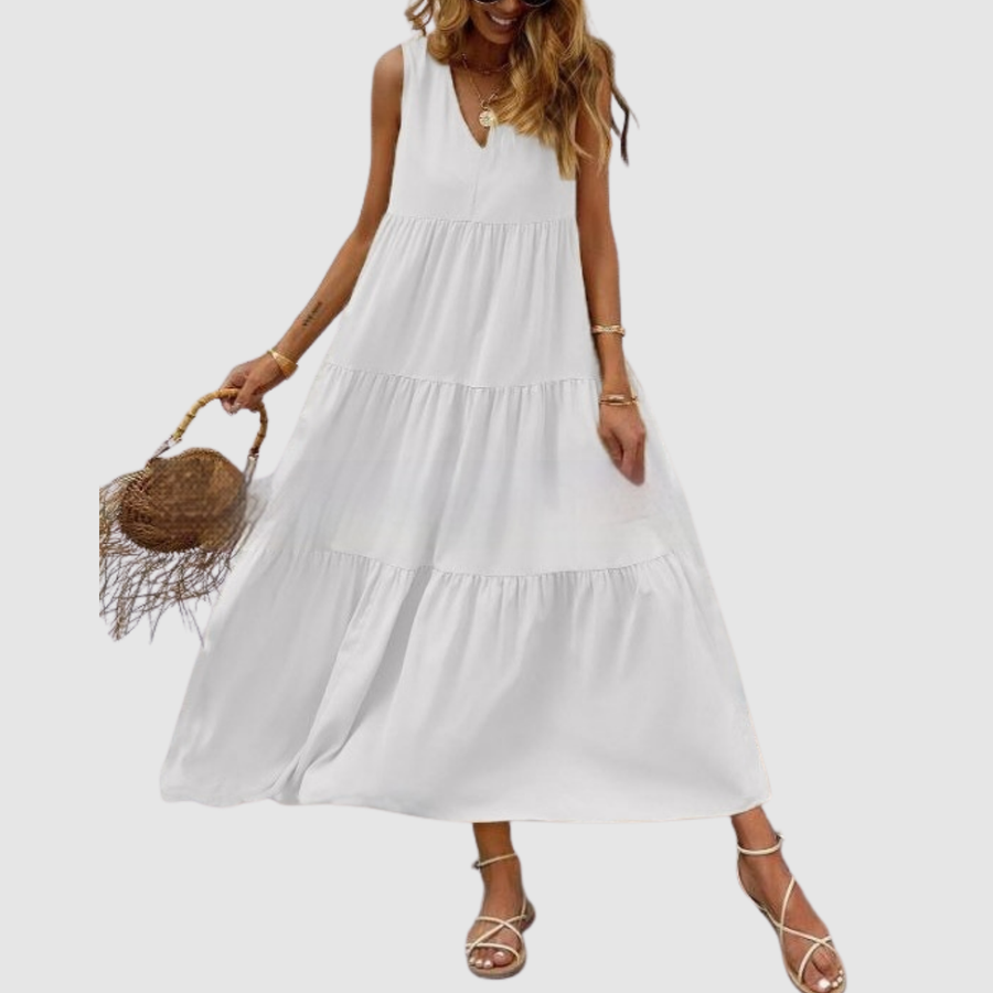 Amora | Vestito smanicato con scollo a V