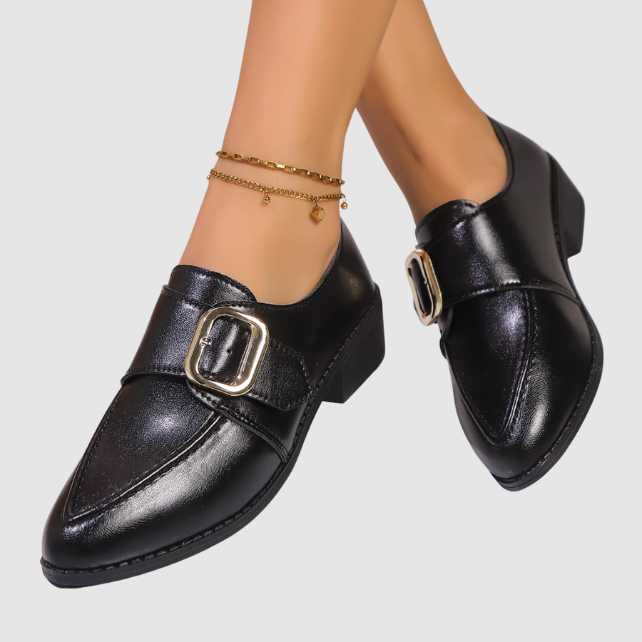 Auri | Leather Shoes With Bow
