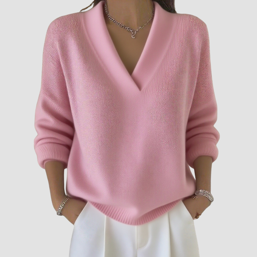 Cleo | Maglione lavorato a maglia con scollo a V