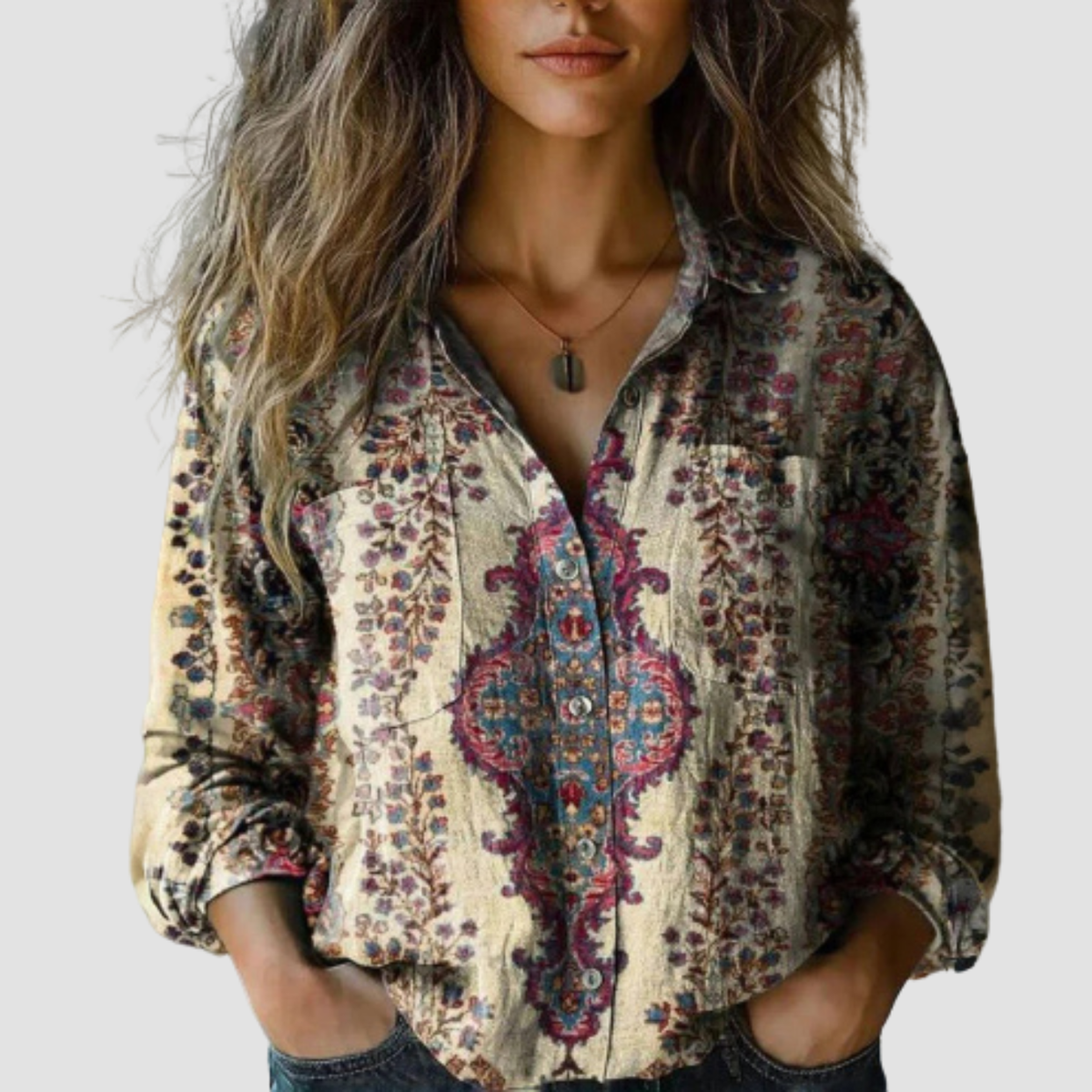 Tova | Retro Ethnic Blouse