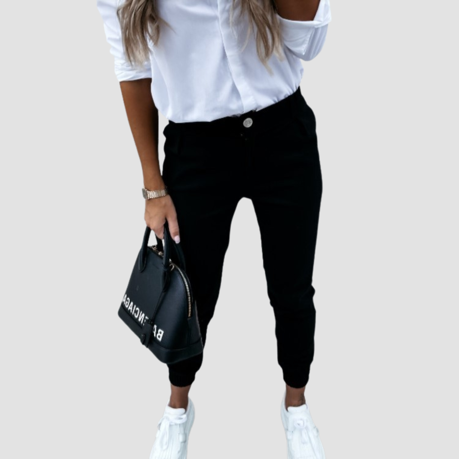 Noir | Pantaloni casual a cavallo basso