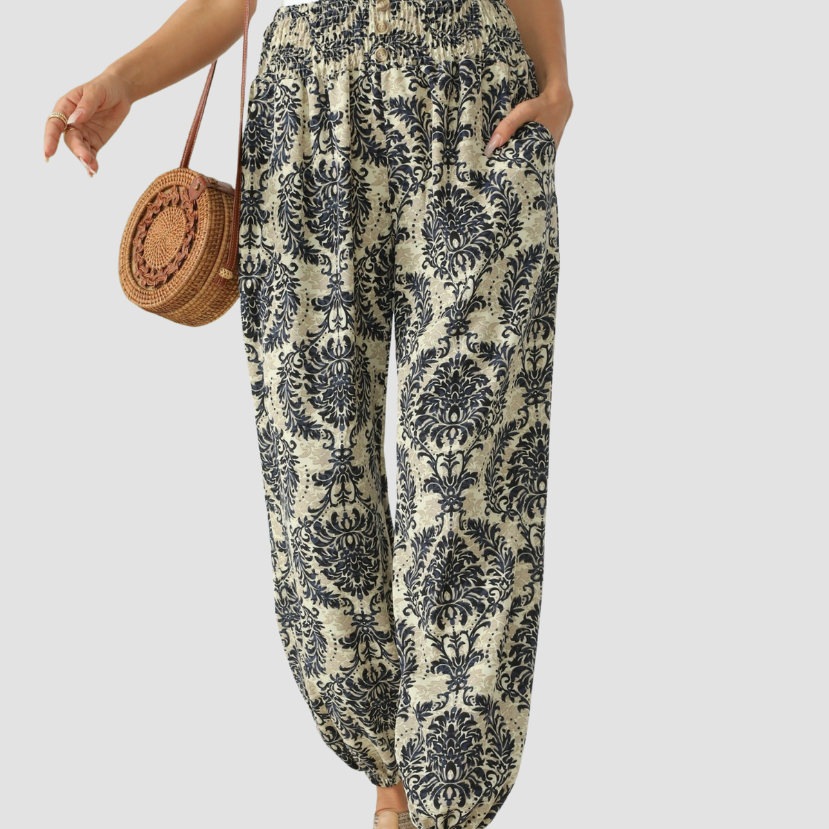 Noir | Pantalones holgados adelgazantes