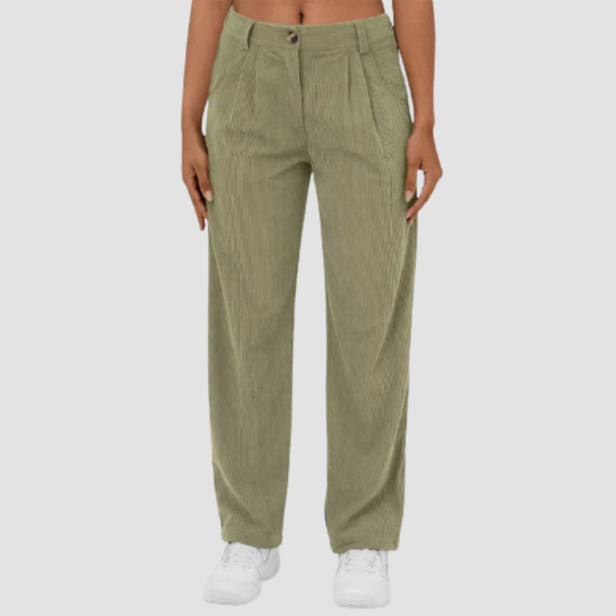 Nero | Pantaloni dritti in velluto a costine