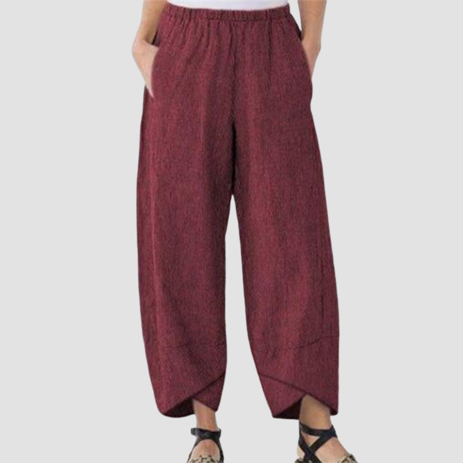 Noir | Pantaloni a gamba larga, vestibilità morbida