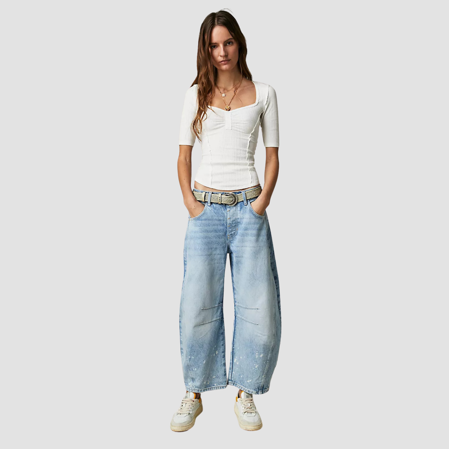 Noir | Jeans in denim a vita media ampi
