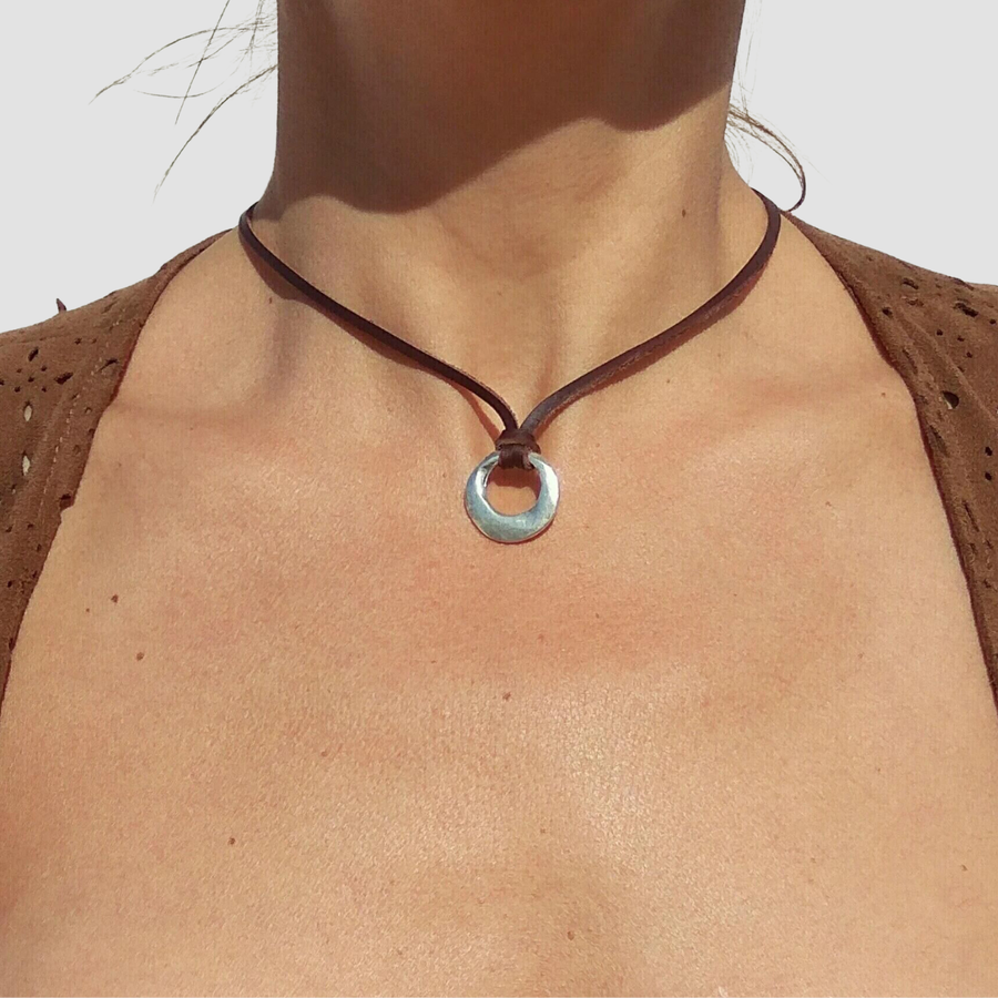 Lea | Collana a Choker in Cordino di Pelle