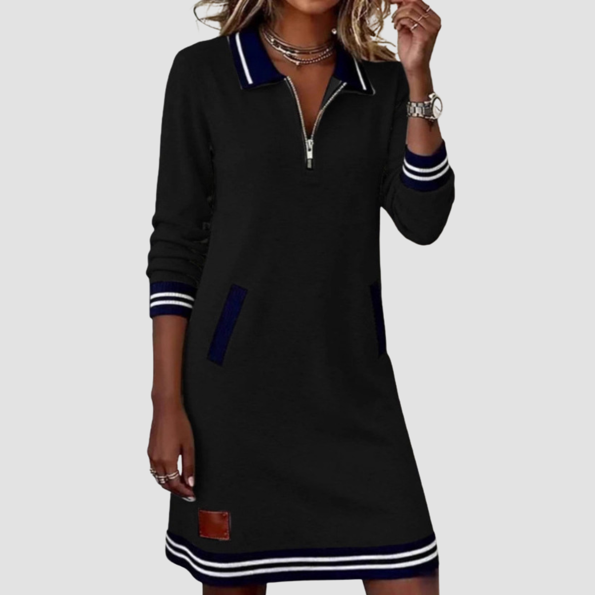 Novea | Vestido con bolsillos y cremallera
