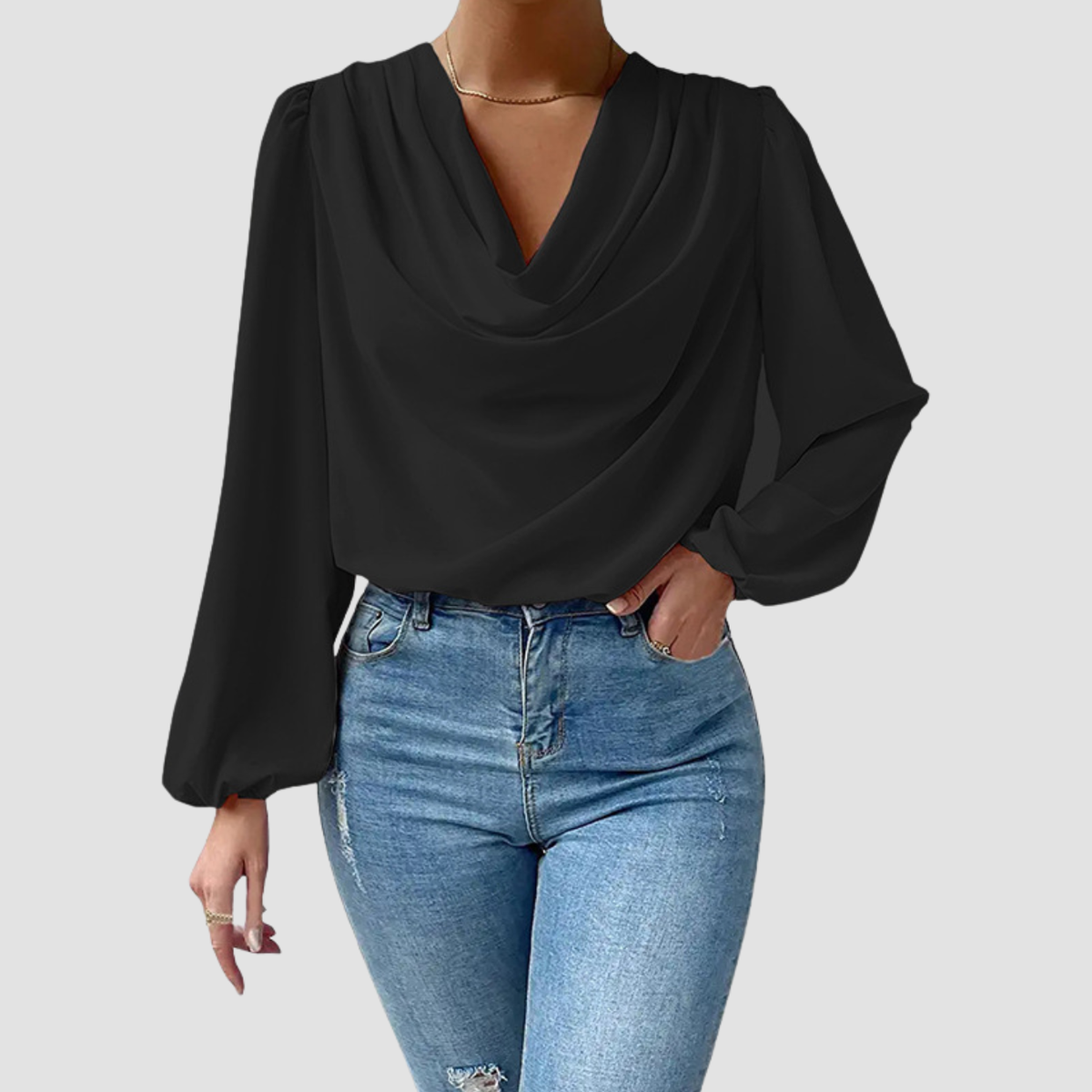 Ona | Top con scollo a V drappeggiato