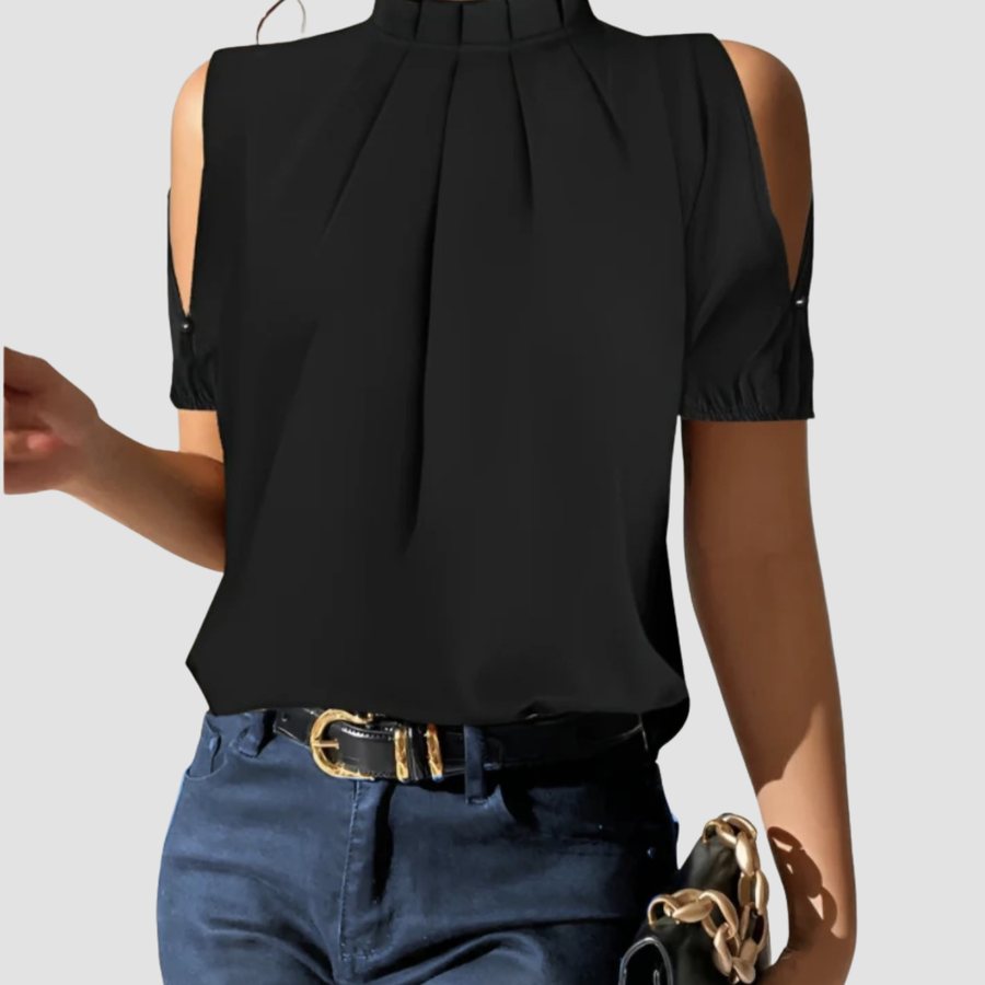 Lara | Maglia girocollo con spalle scoperte