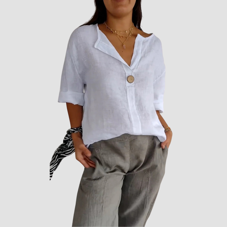Lara | T-shirt a maniche lunghe con scollo a V