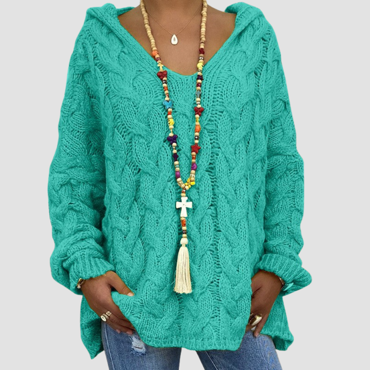 Cleo | Twist Knitted Hoodie
