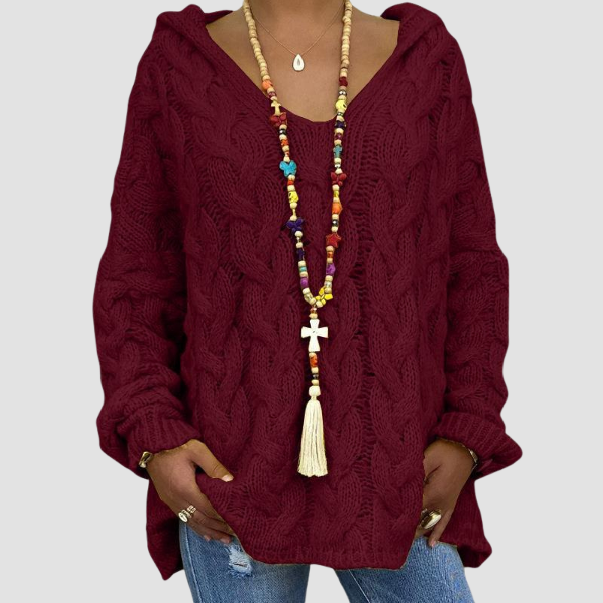 Cleo | Twist Knitted Hoodie