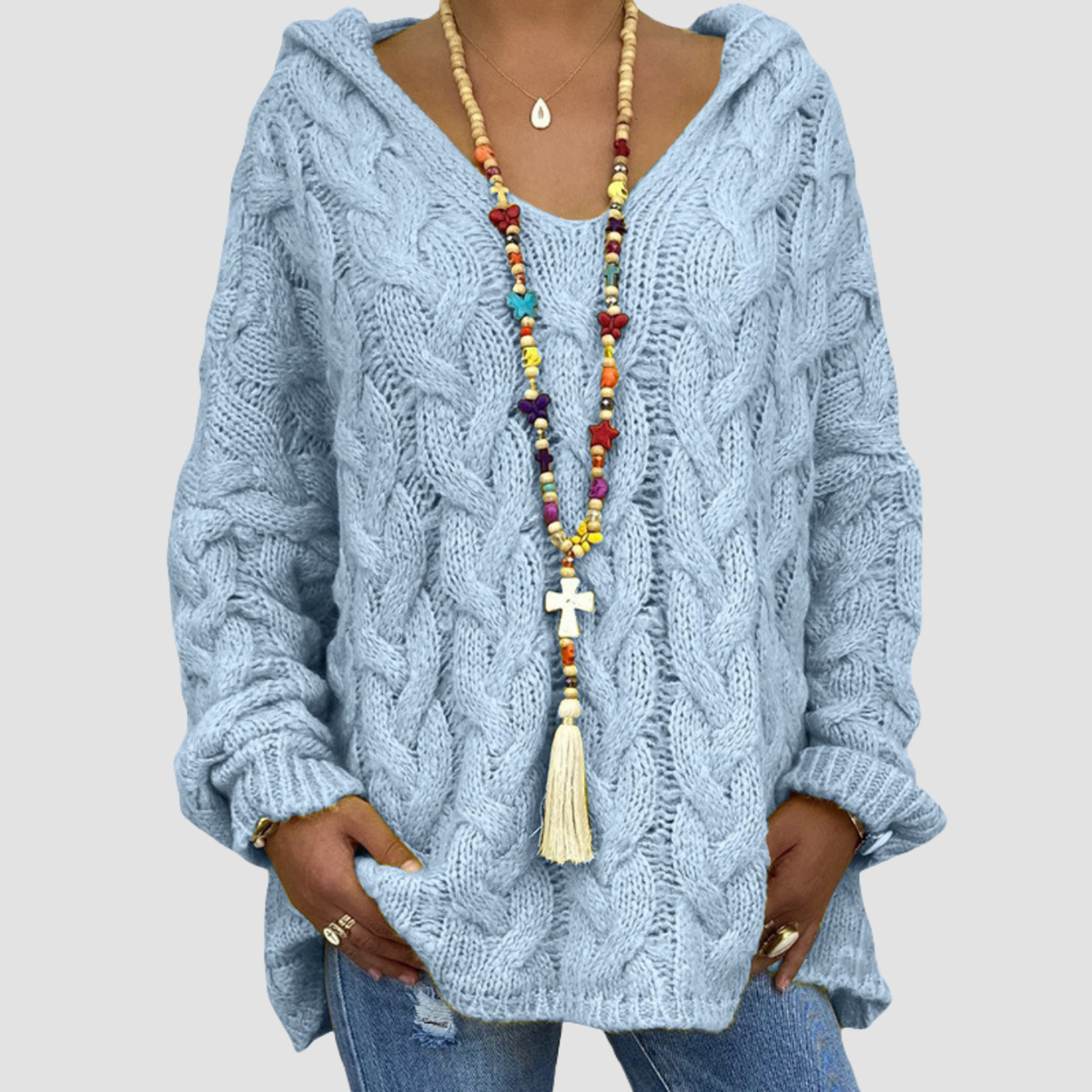 Cleo | Twist Knitted Hoodie