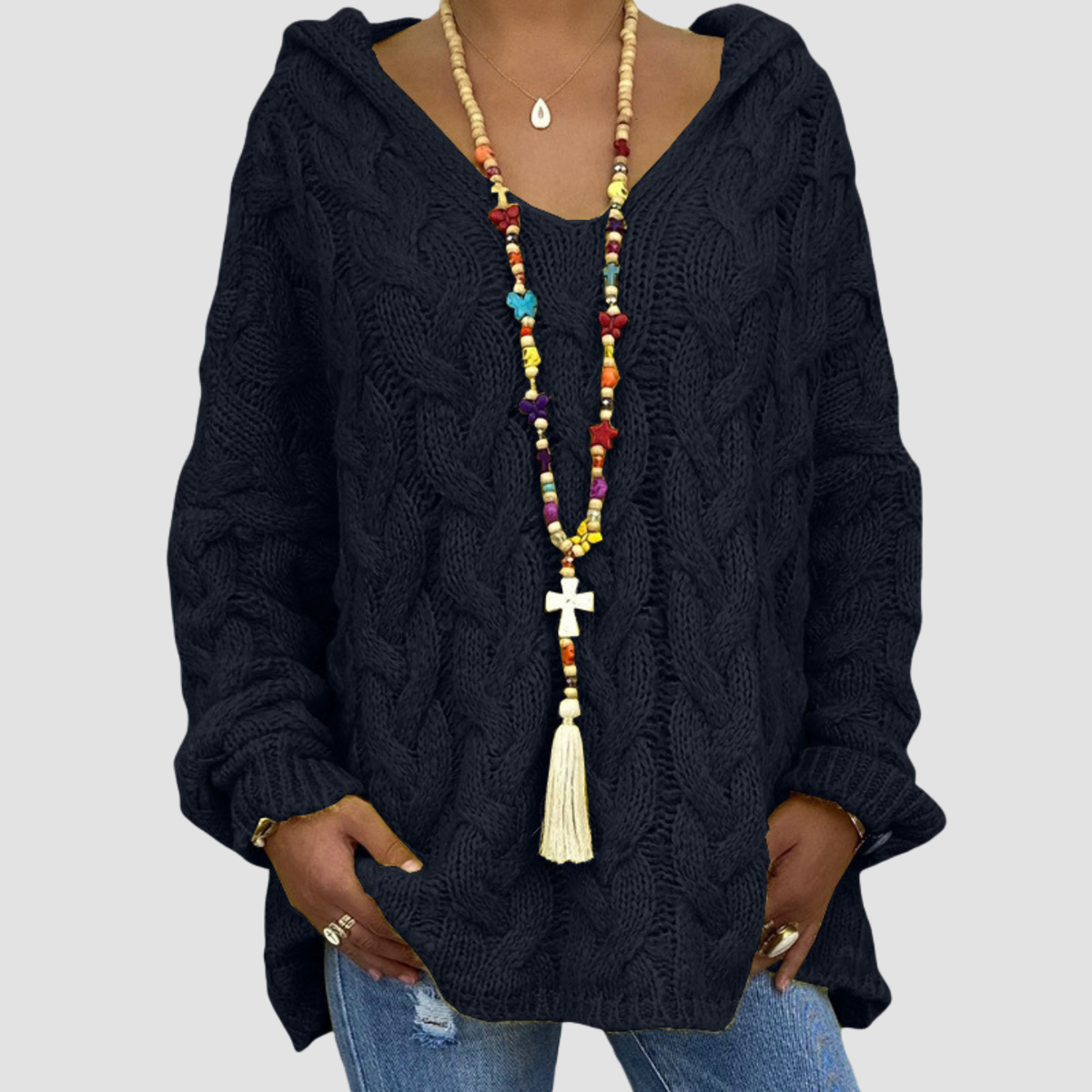 Cleo | Twist Knitted Hoodie
