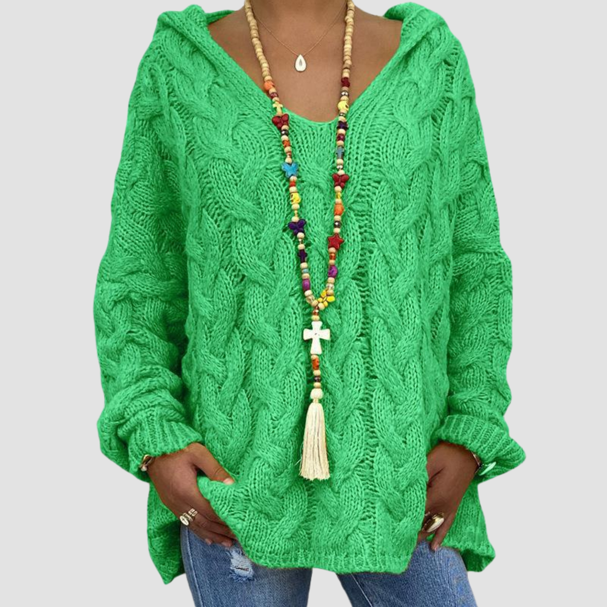 Cleo | Twist Knitted Hoodie