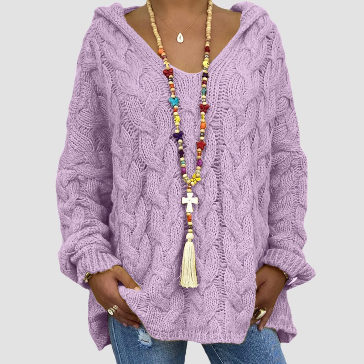 Cleo | Twist Knitted Hoodie