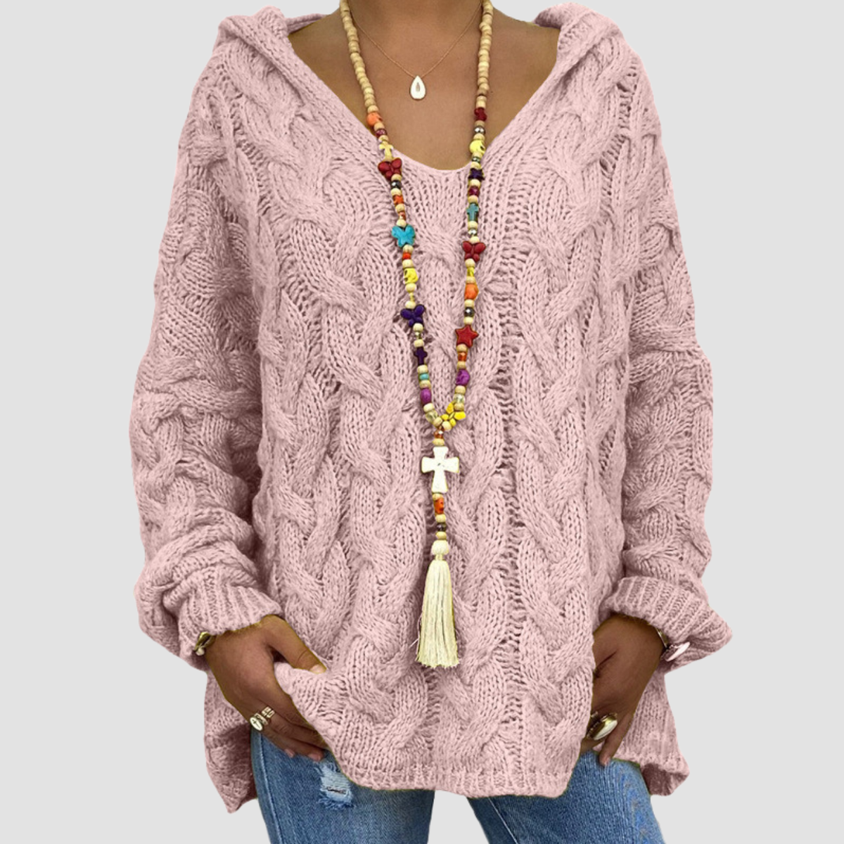 Cleo | Twist Knitted Hoodie
