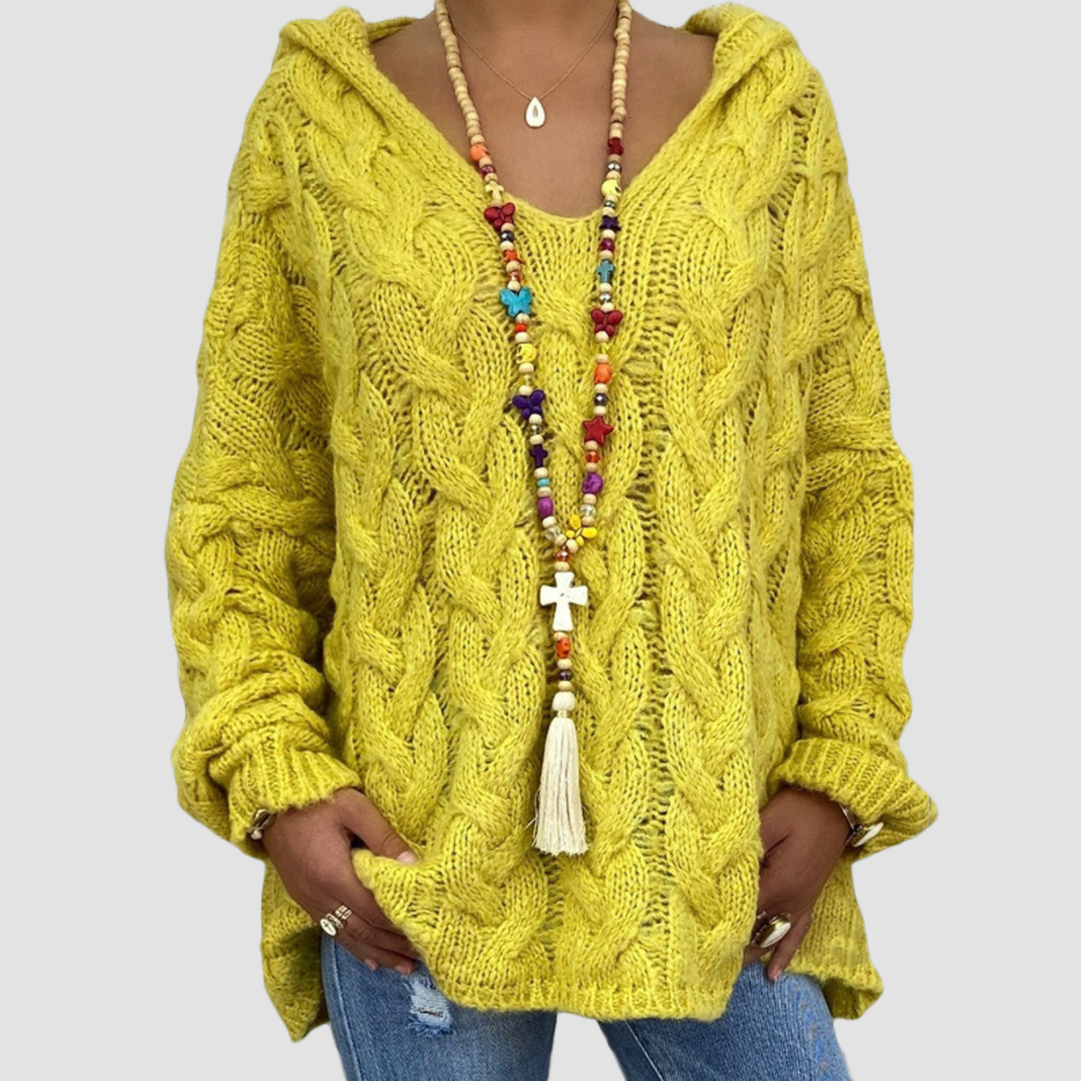 Cleo | Twist Knitted Hoodie