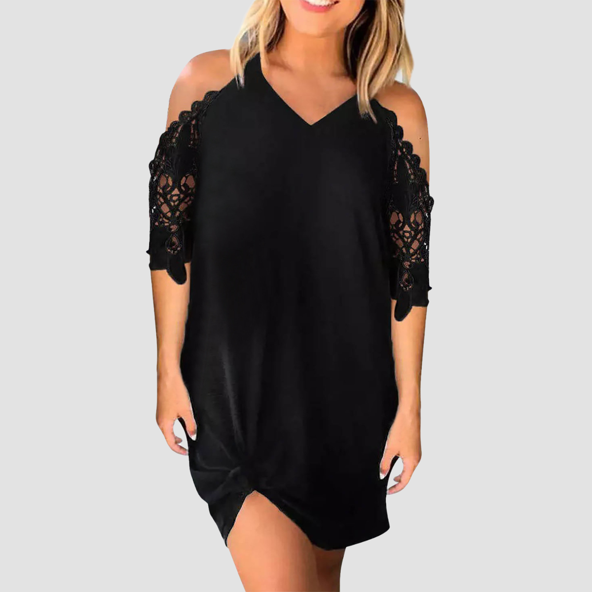 Amora | Abito in pizzo con scollo a V