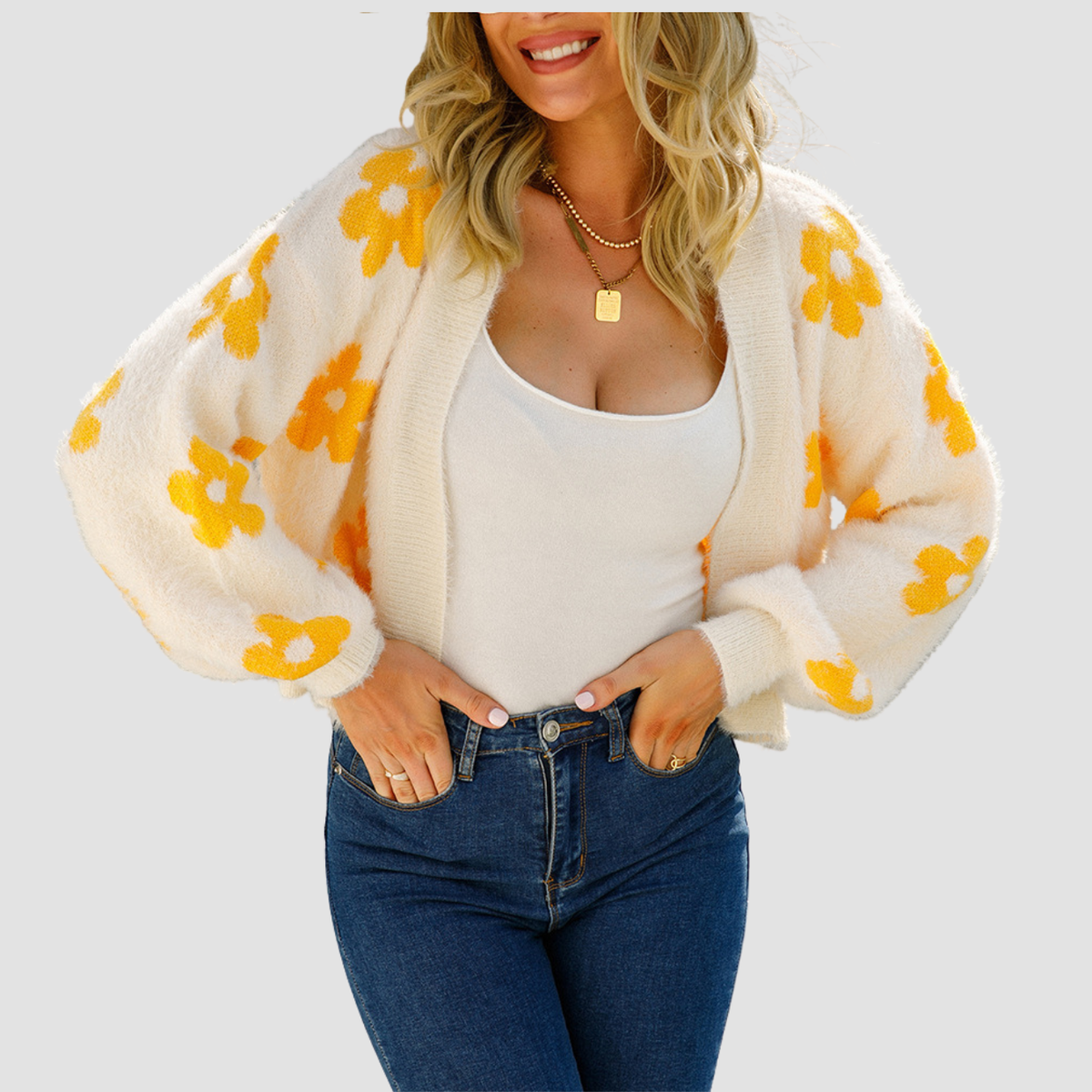 Isla | Maglione in maglia a fiori