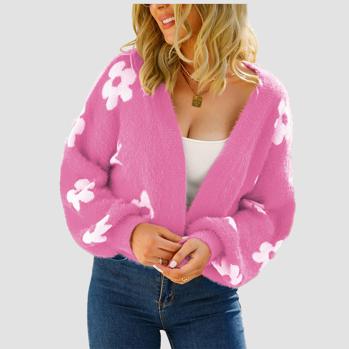 Isla | Maglione in maglia a fiori