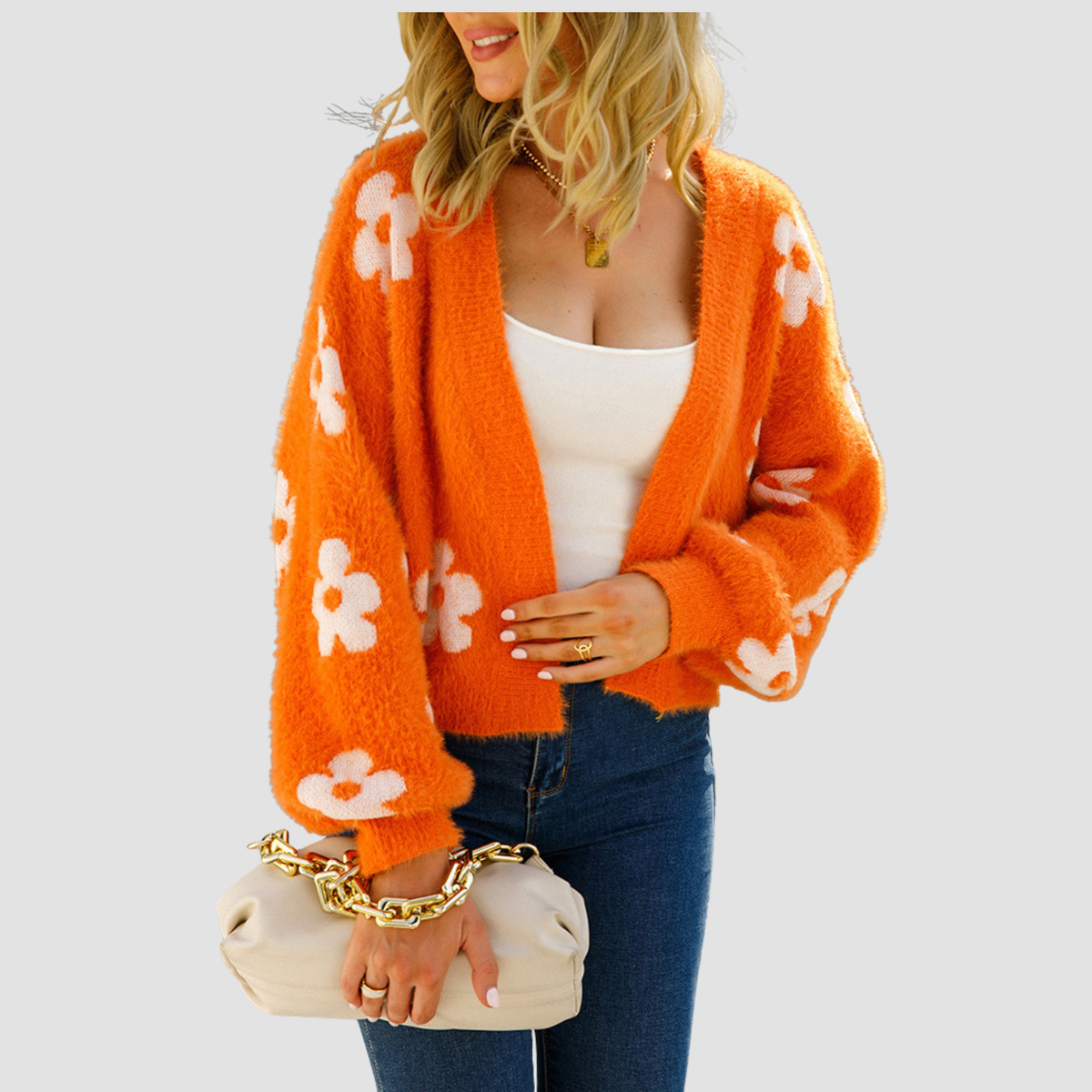 Isla | Maglione in maglia a fiori