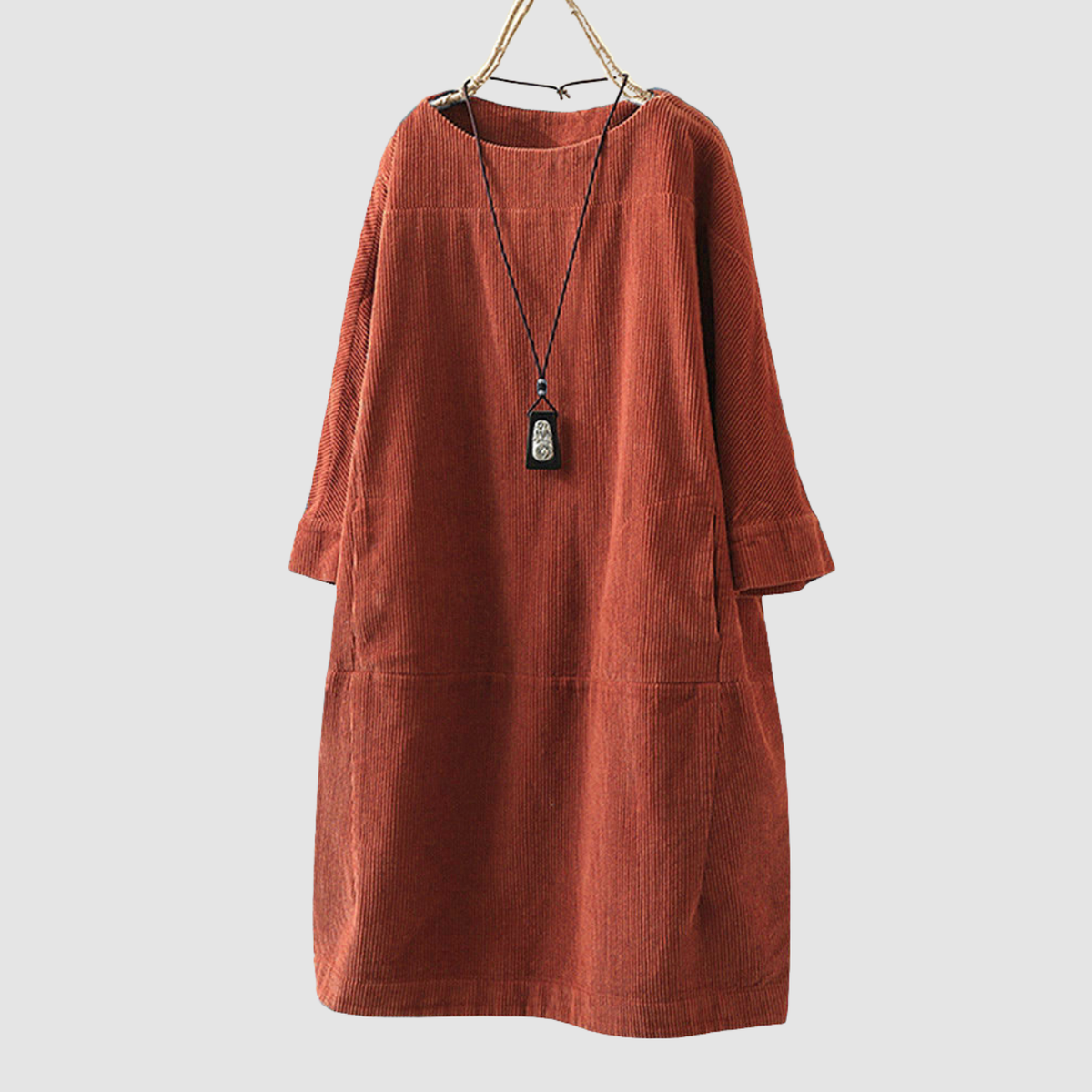 Novera | vestido suelto de manga tres cuartos