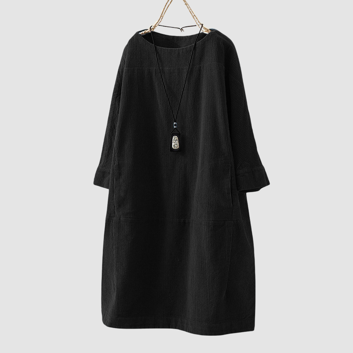 Novera | vestido suelto de manga tres cuartos