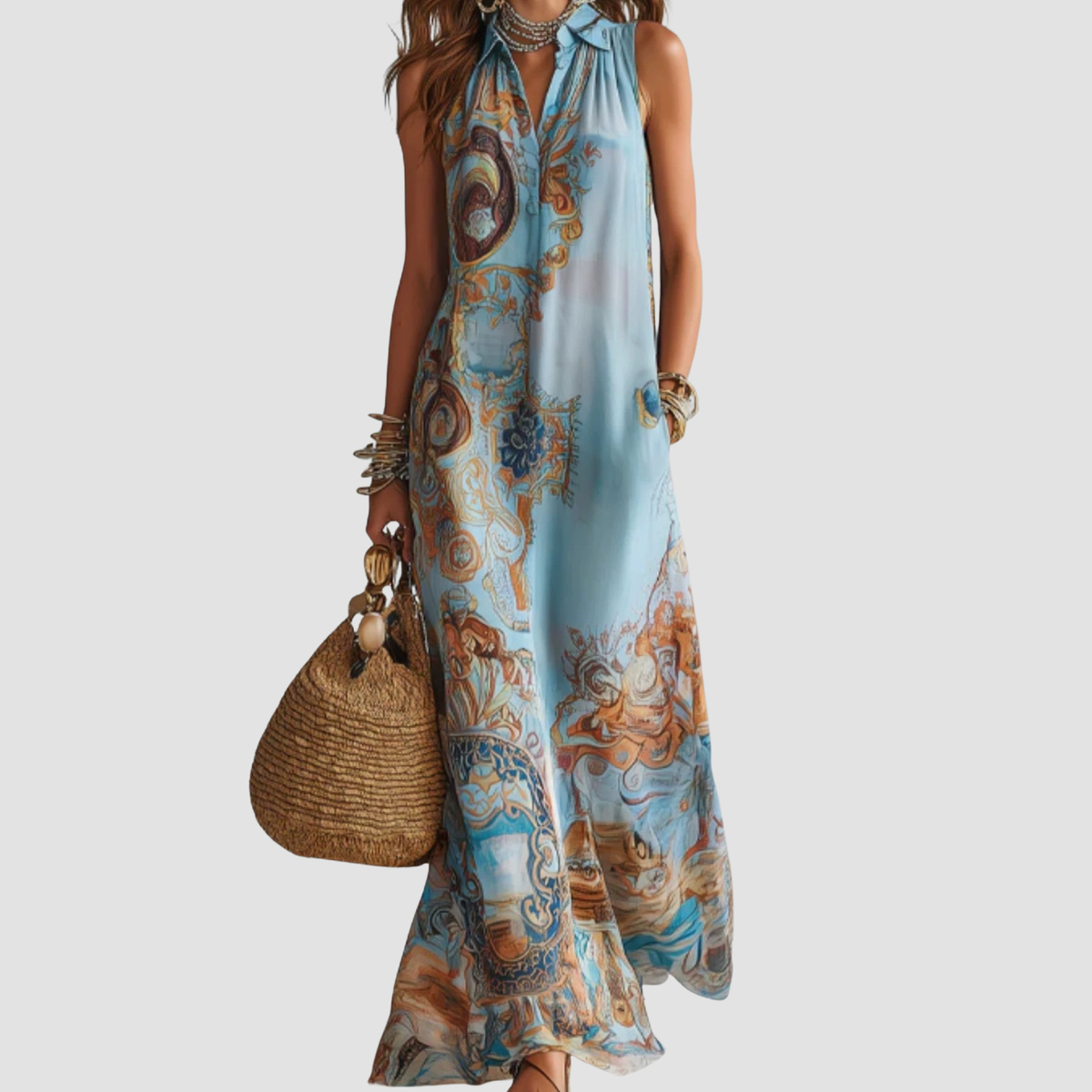 Serena | Abito-camicia mediterraneo