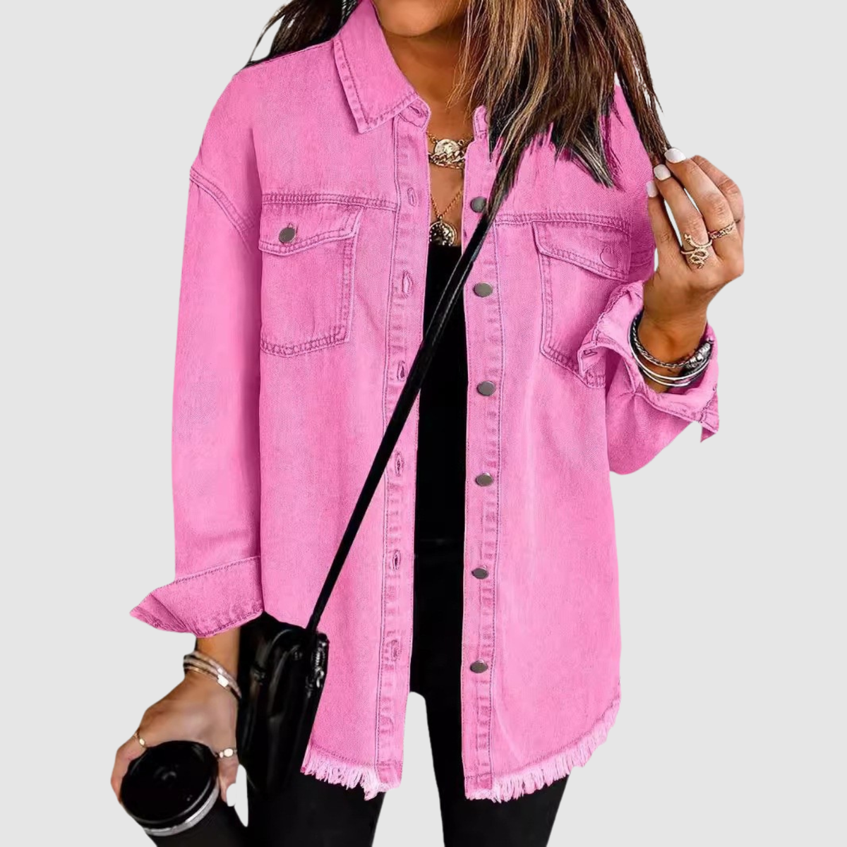 Aven | Cappotto in denim délavé