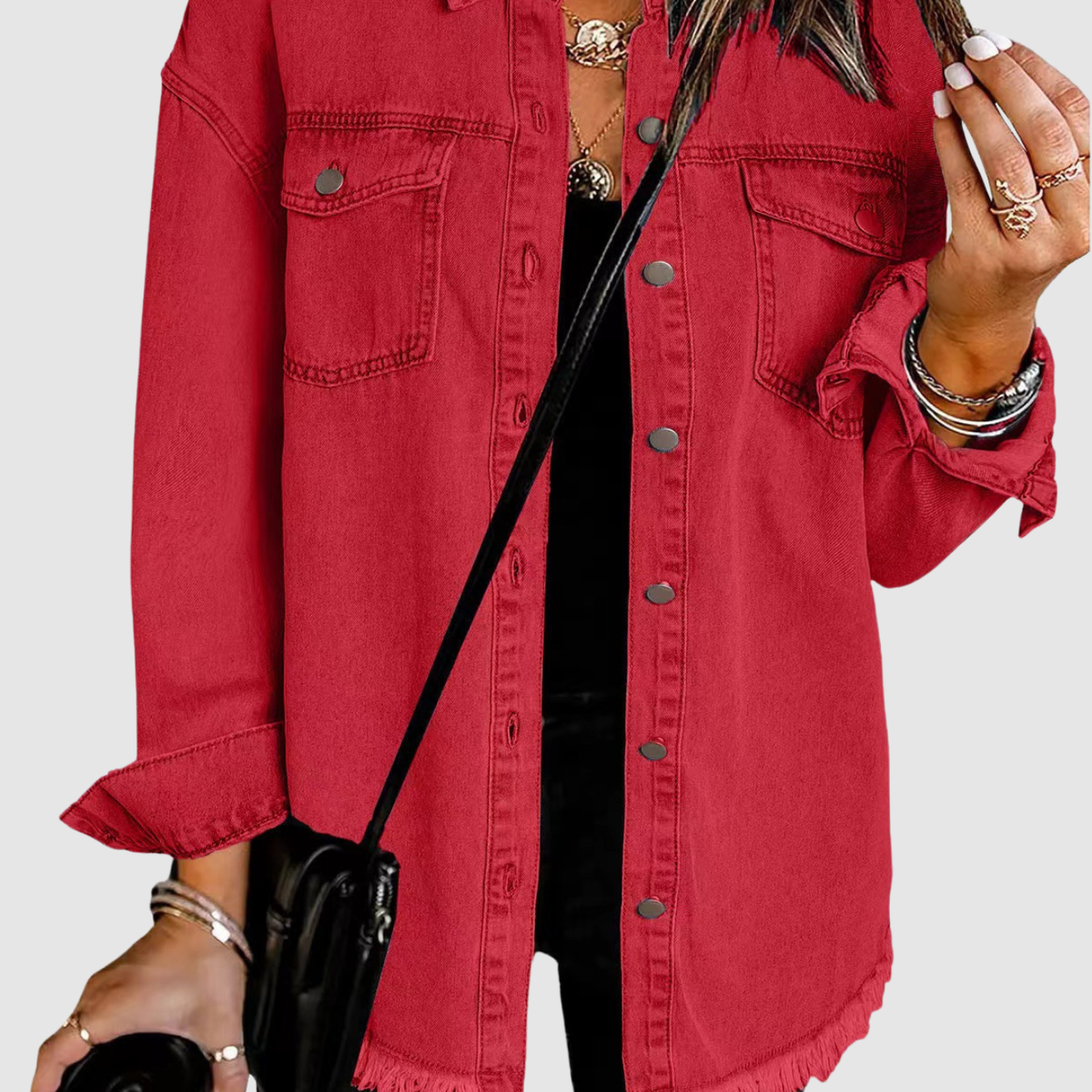 Aven | Cappotto in denim délavé