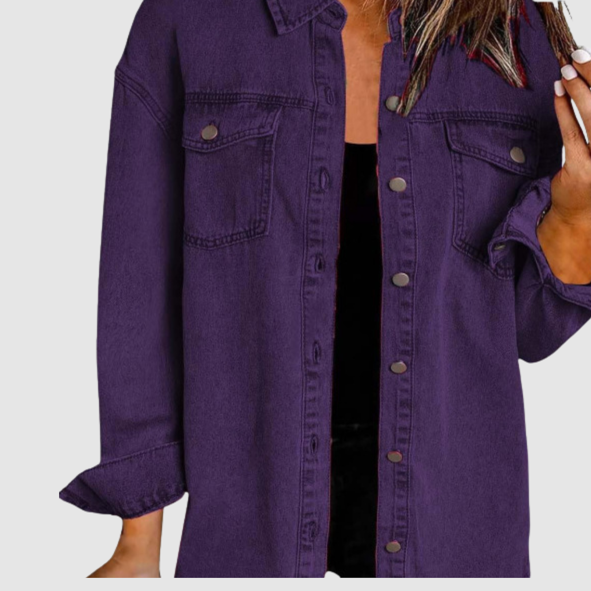 Aven | Cappotto in denim délavé