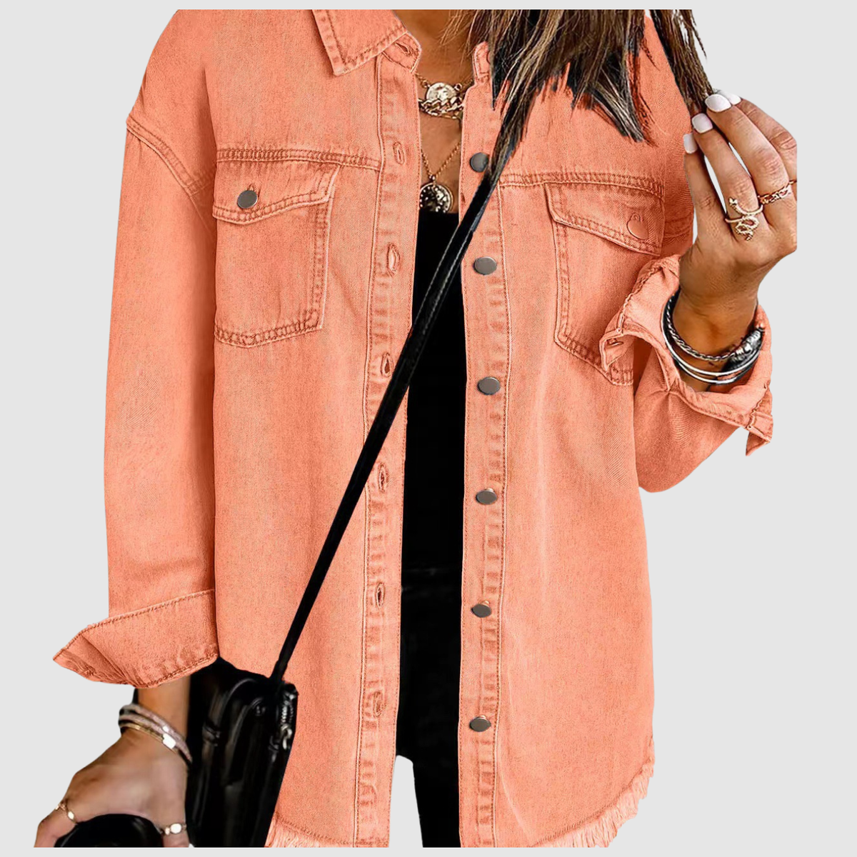 Aven | Cappotto in denim délavé