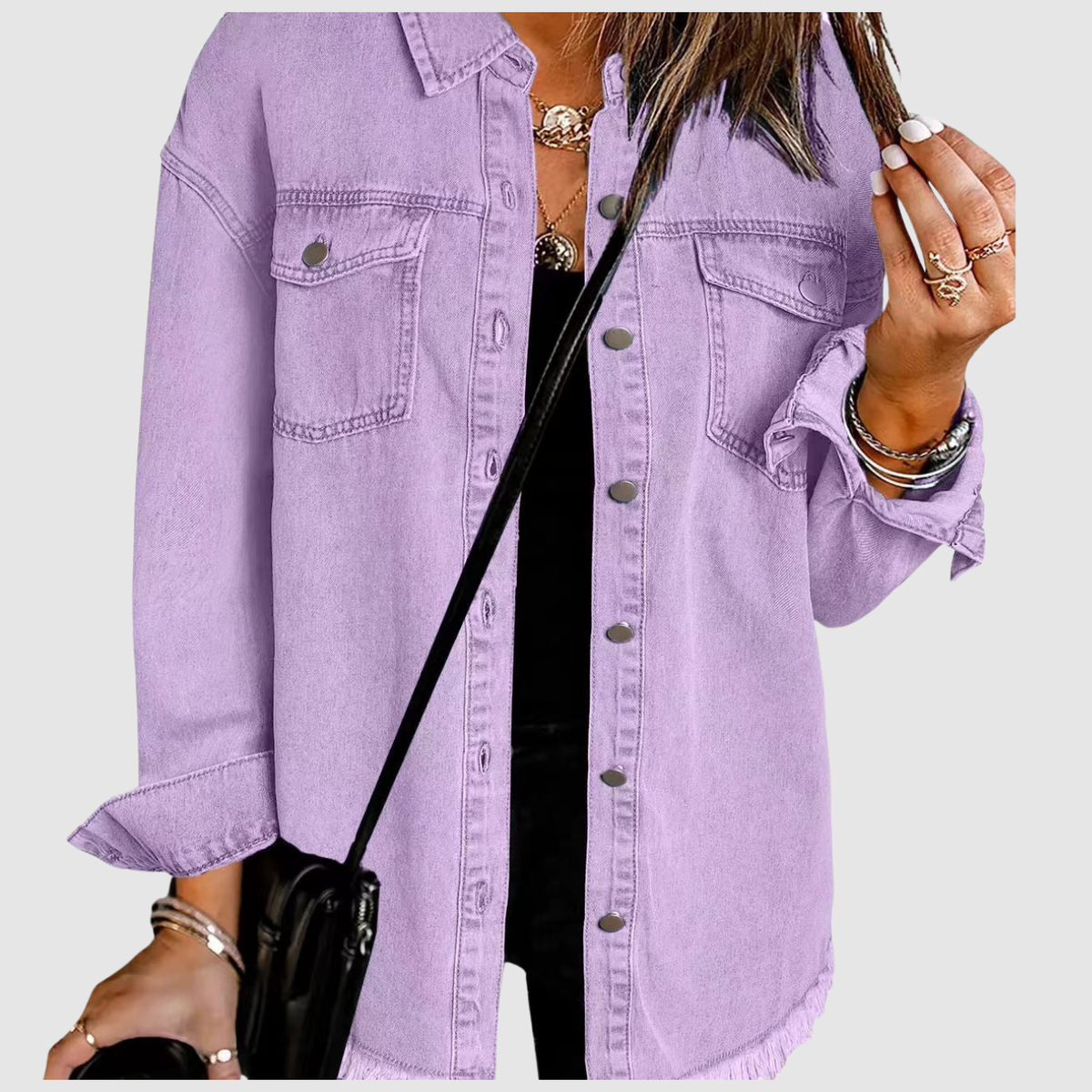 Aven | Cappotto in denim délavé