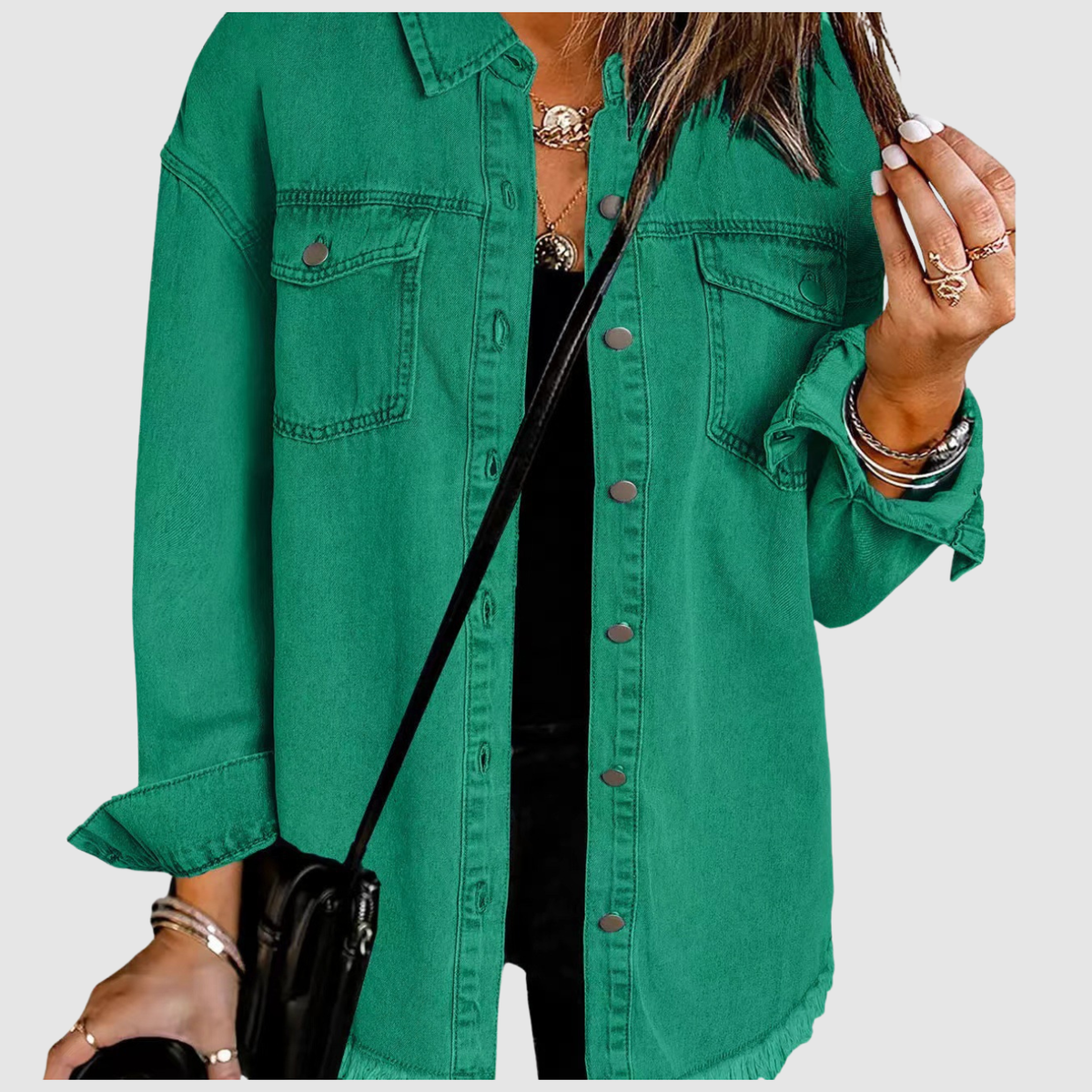 Aven | Cappotto in denim délavé