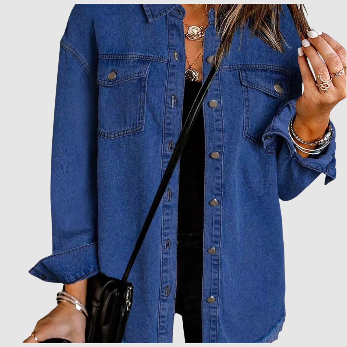 Aven | Cappotto in denim délavé