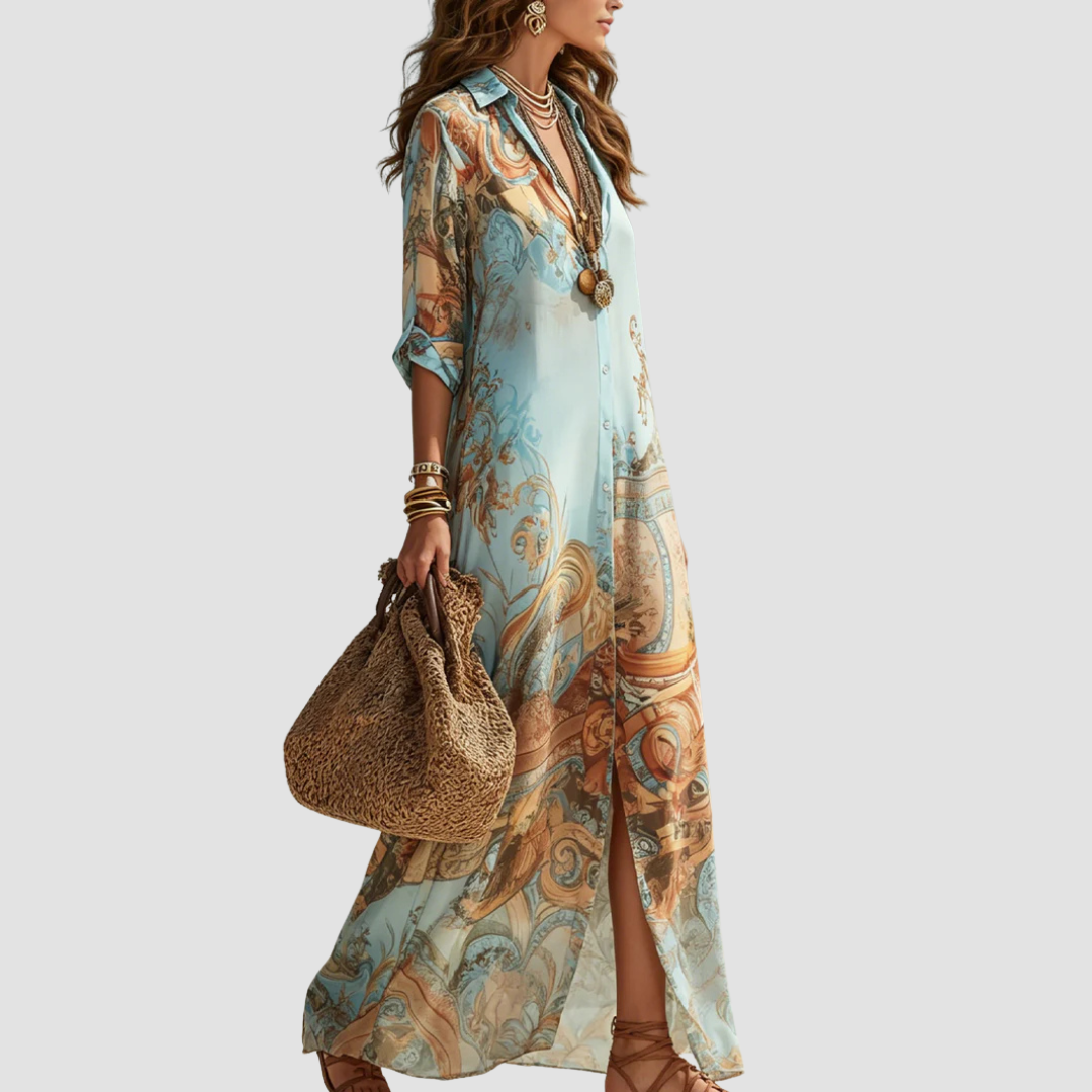 Serena | Abito-camicia mediterraneo