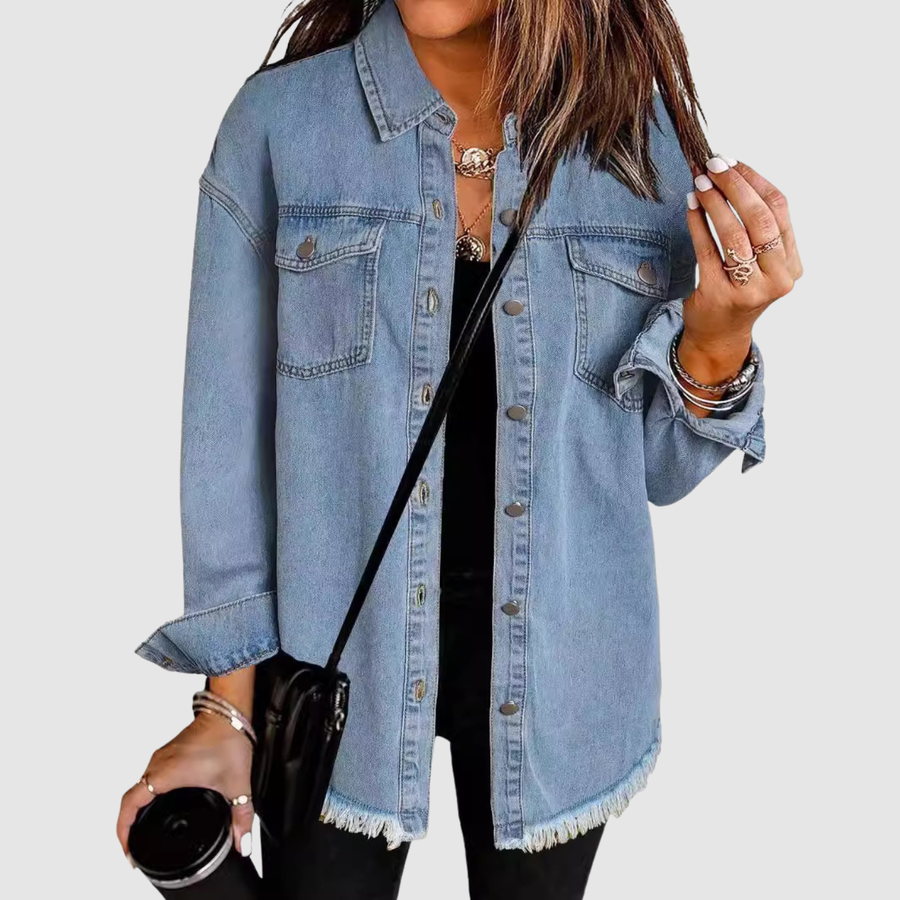 Aven | Cappotto in denim délavé