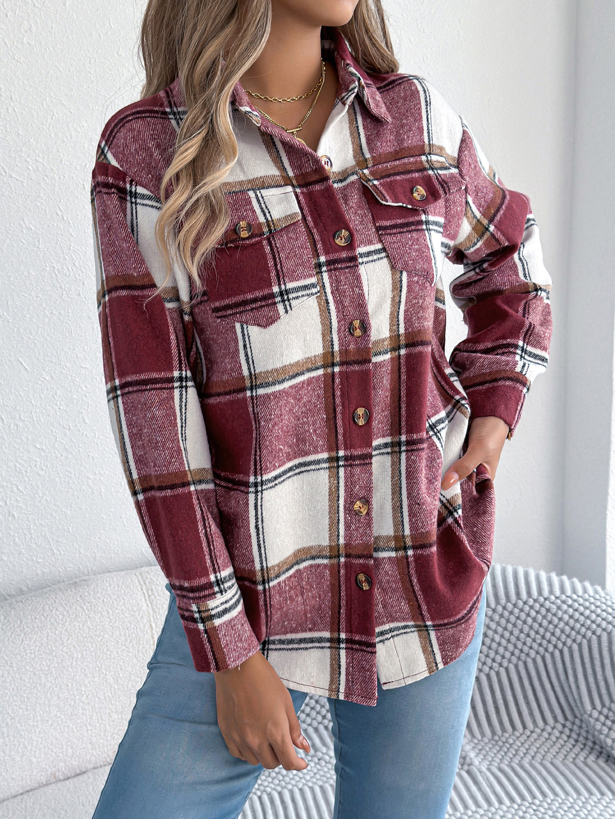 Aven | Blusa scozzese casual