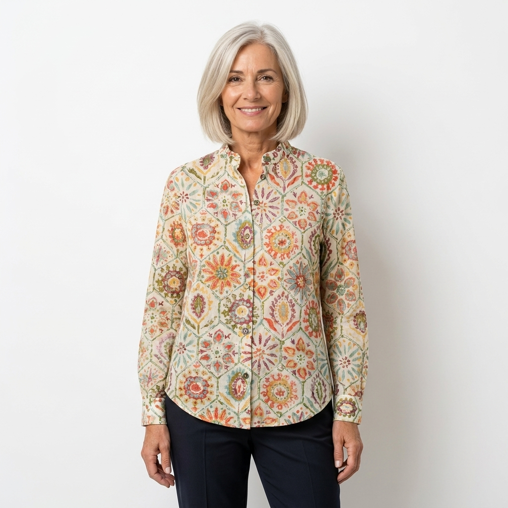 Rosalía - Blusa floral estilo bohemio - vista frontal