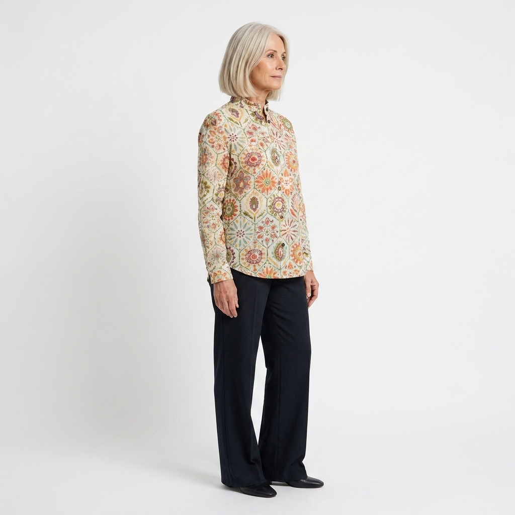 Rosalía - Blusa floral estilo bohemio - vista lateral