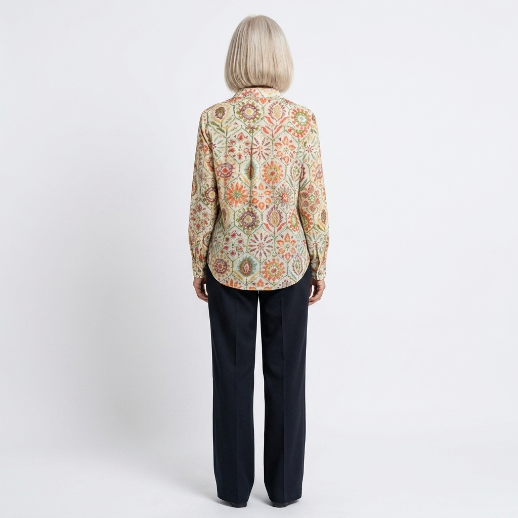 Rosalía - Blusa floral estilo bohemio - vista trasera