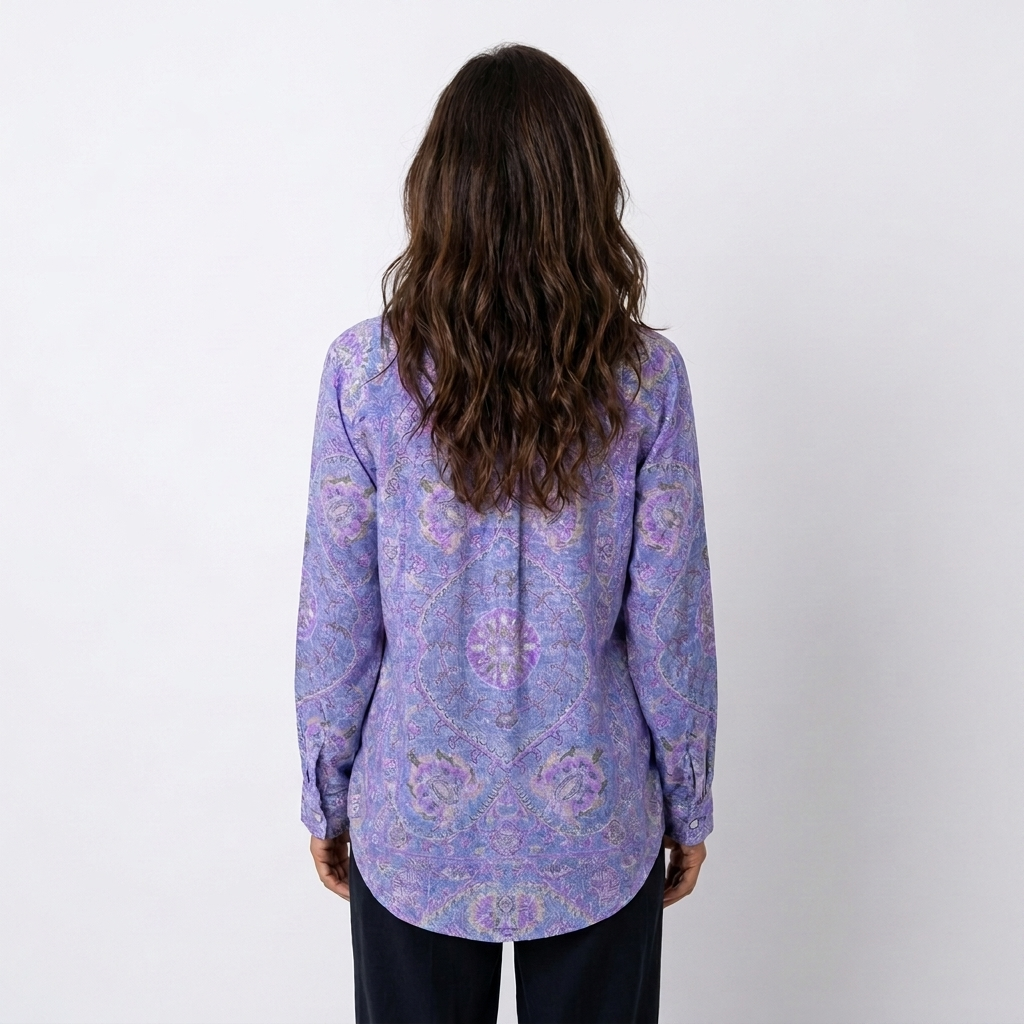 Aitana - Blusa paisley violeta - vista trasera