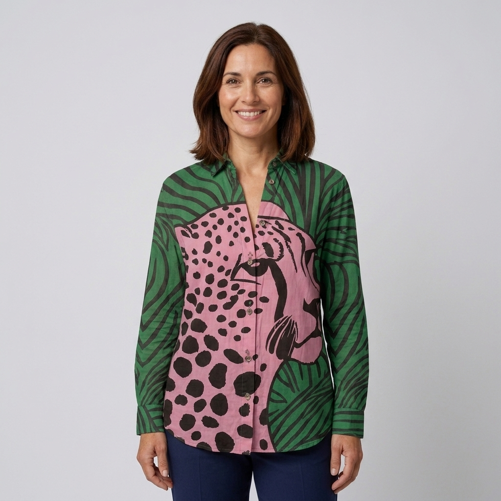 Isabela - Blusa artística estampada - vista frontal